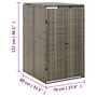 Voir la diapositive 6 : VIDAXL Abri pour poubelle Gris 70x80x117 cm Resine tressee