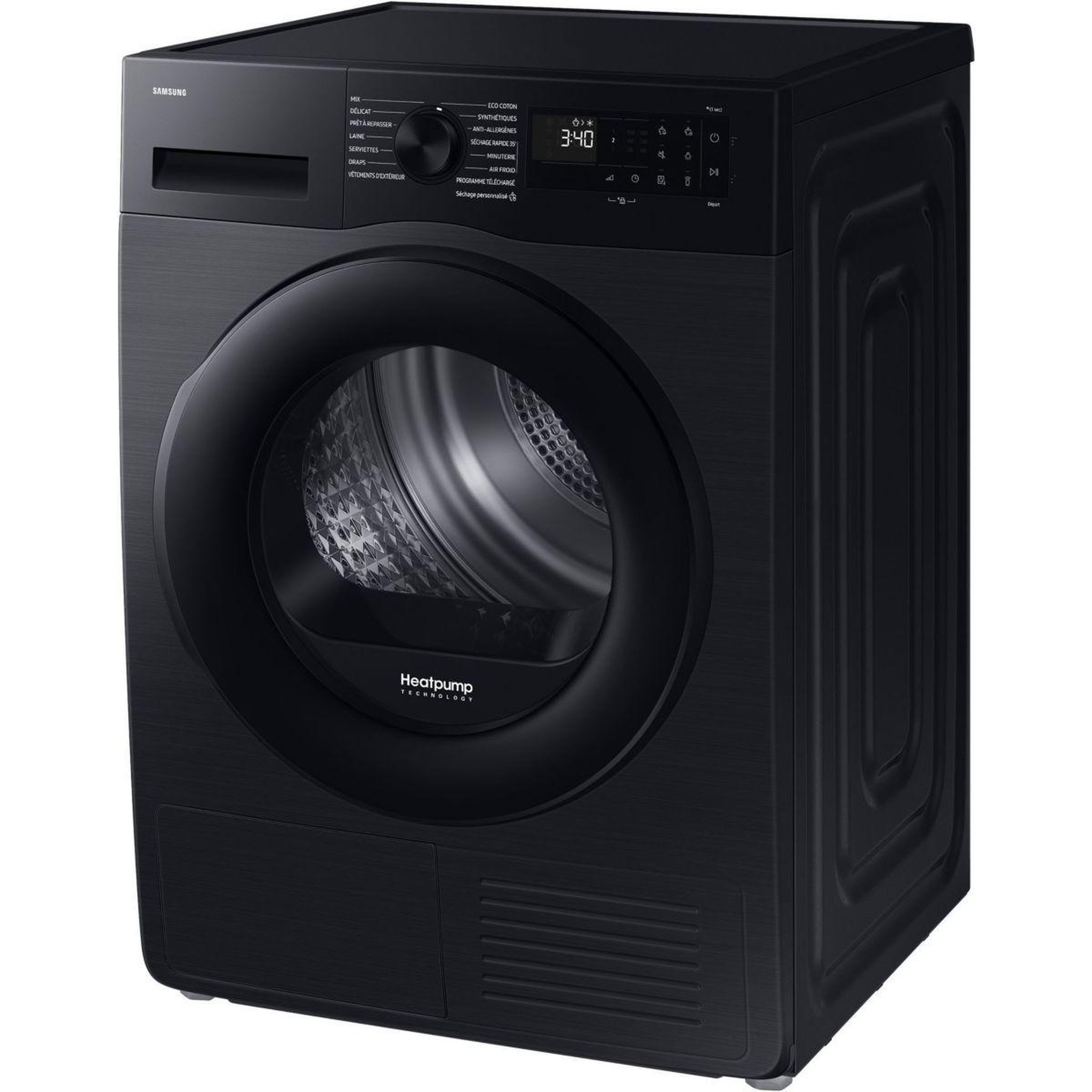 Voir la diapositive 2 : Samsung Sèche linge pompe à chaleur DV90DG52A0AB