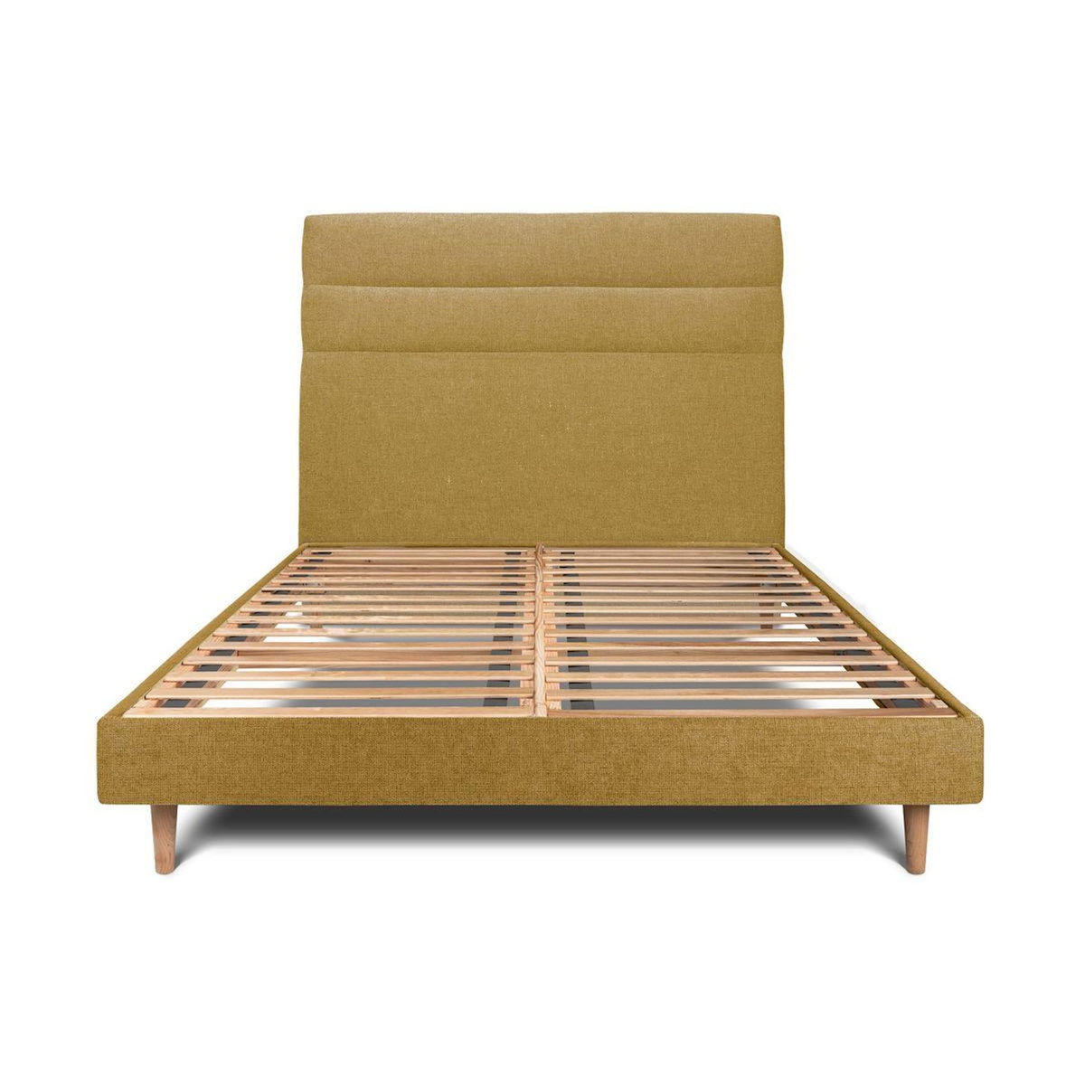 Sommeil de Plomb Lit avec tête de lit lignes tissu et sommier kit - Hauteur totale : 29cm