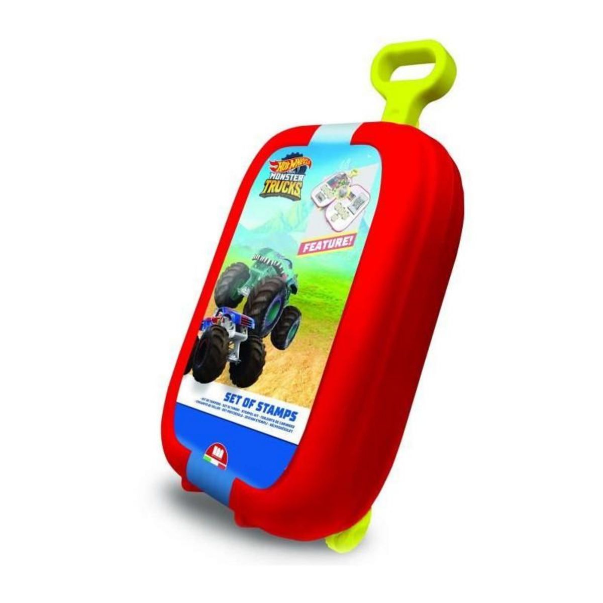 Multiprint Trolley - MULTIPRINT - 64143 - 7 tampons Hot Wheels, 5 crayons, 18 feutres