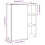 Voir la diapositive 6 : VIDAXL Armoire de salle de bain a miroir avec LED chene 45x13x52 cm