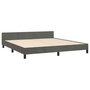 Voir la diapositive 5 : VIDAXL Cadre de lit sans matelas gris fonce 160x200 cm velours