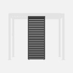 SWEEEK Persienne à lames orientables 100cm pour pergola bioclimatique aluminium 3x3m V2 4x3m 6x3m Triomphe. Coloris disponibles : Blanc, Gris