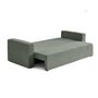 Voir la diapositive 3 : BEST MOBILIER Topaze - canapé 3 places - convertible avec coffre - en tissu velours relief