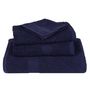 Voir la diapositive 4 : VIDAXL Serviettes de visage 2 pcs bleu marine 30x30 cm 100% coton