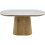 Voir la diapositive 4 : Habitat et Jardin Table de repas en bois ovale en céramique  Bellagio  - 8 places - Blanc et marron
