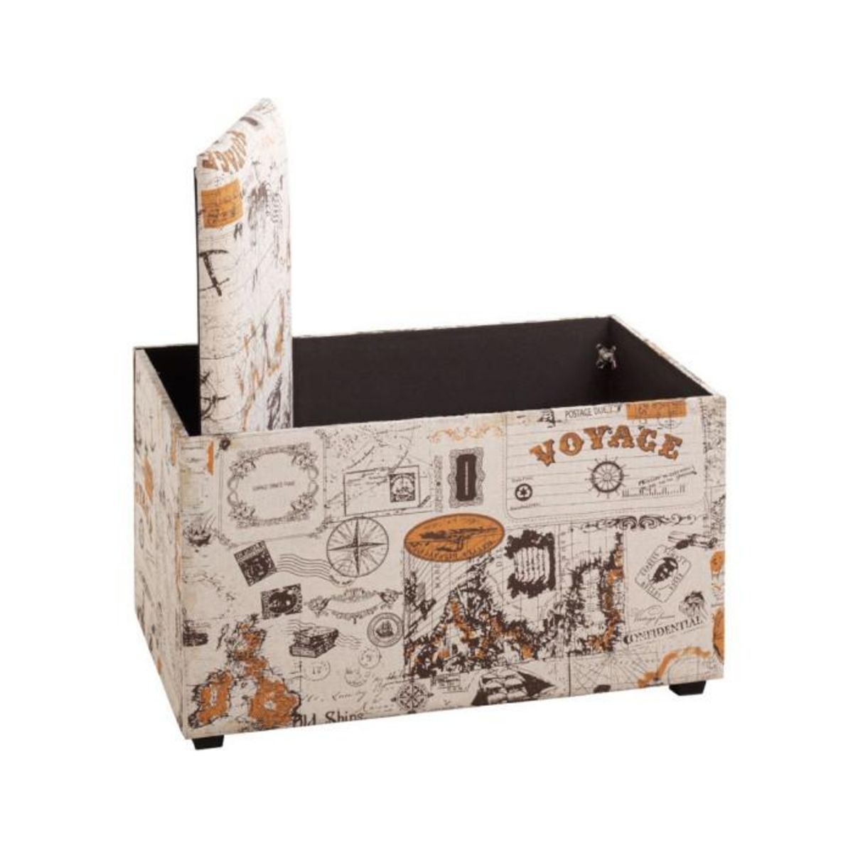 Paris Prix Coffre de Rangement Vintage  Monde  65cm Naturel