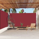 VIDAXL Auvent lateral retractable Rouge 200x600 cm