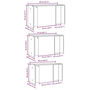 Voir la diapositive 6 : VIDAXL Tables gigognes 3 pcs sonoma gris bois d'ingenierie
