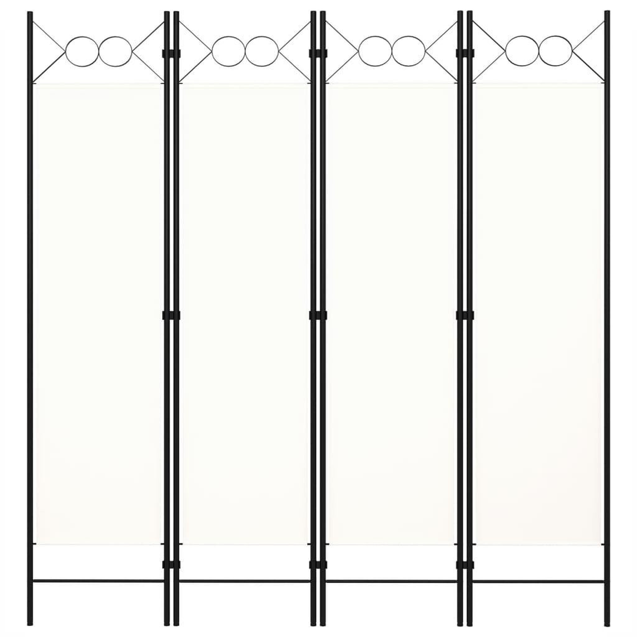 Voir la diapositive 3 : VIDAXL Cloison de separation 4 panneaux blanc 160x180 cm