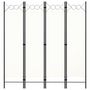 Voir la diapositive 3 : VIDAXL Cloison de separation 4 panneaux blanc 160x180 cm