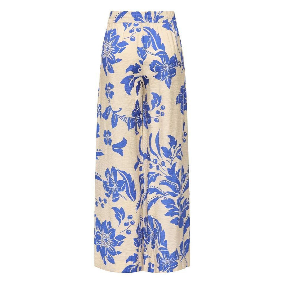 JACQUELINE DE YONG Pantalon fluide Imprimé Beige/Bleu Femme JDY Life Palazzo