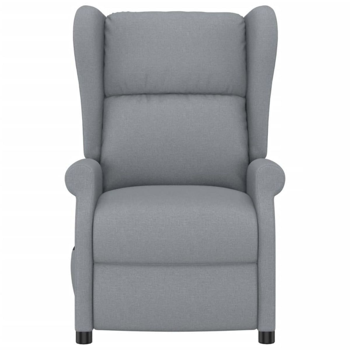 VIDAXL Fauteuil inclinable electrique a oreilles gris clair tissu