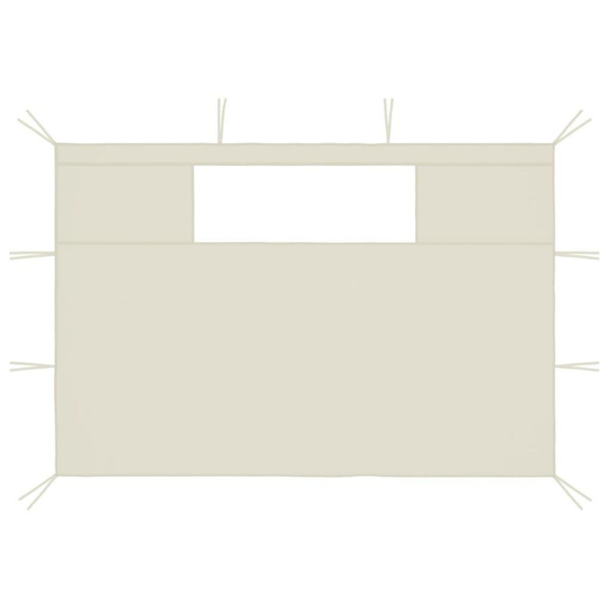 VIDAXL Parois laterales de belvedere avec fenetres 2 pcs Creme