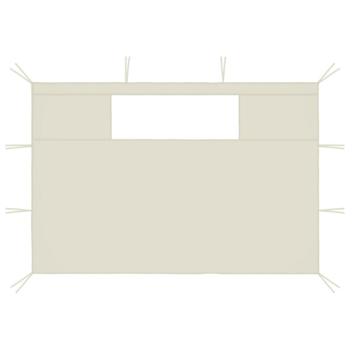 VIDAXL Parois laterales de belvedere avec fenetres 2 pcs Creme