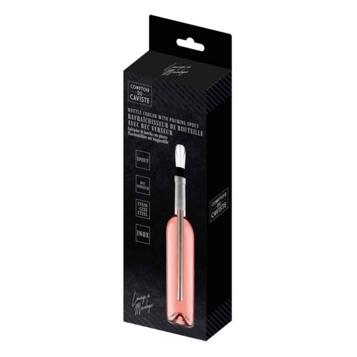 Paris Prix Rafraîchisseur de Bouteille  Bec Verseur  32cm Argent