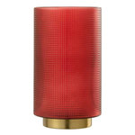 Paris Prix Photophore en Verre  Quadrille  22cm Rouge