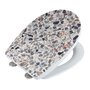Voir la diapositive 2 : Wenko Abattant WC thermoplast design Terrazzo - Gris