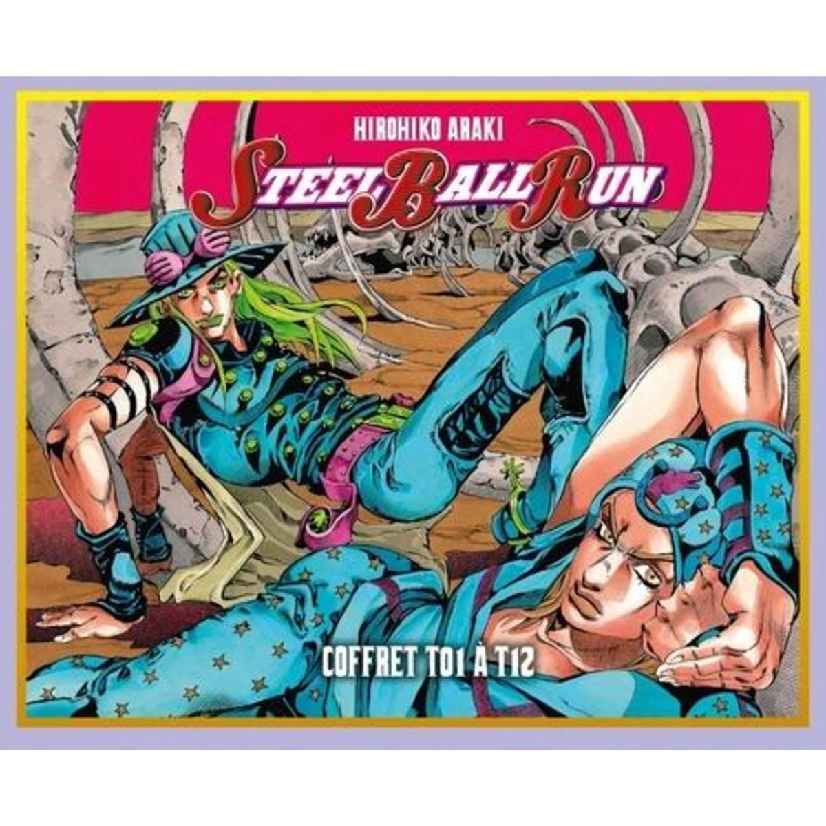JOJO'S BIZARRE ADVENTURE - STEEL BALL RUN INTEGRALE : COFFRET TOMES 1 A 12. INCLUS UN POSTER RECTO-VERSO, Araki Hirohiko