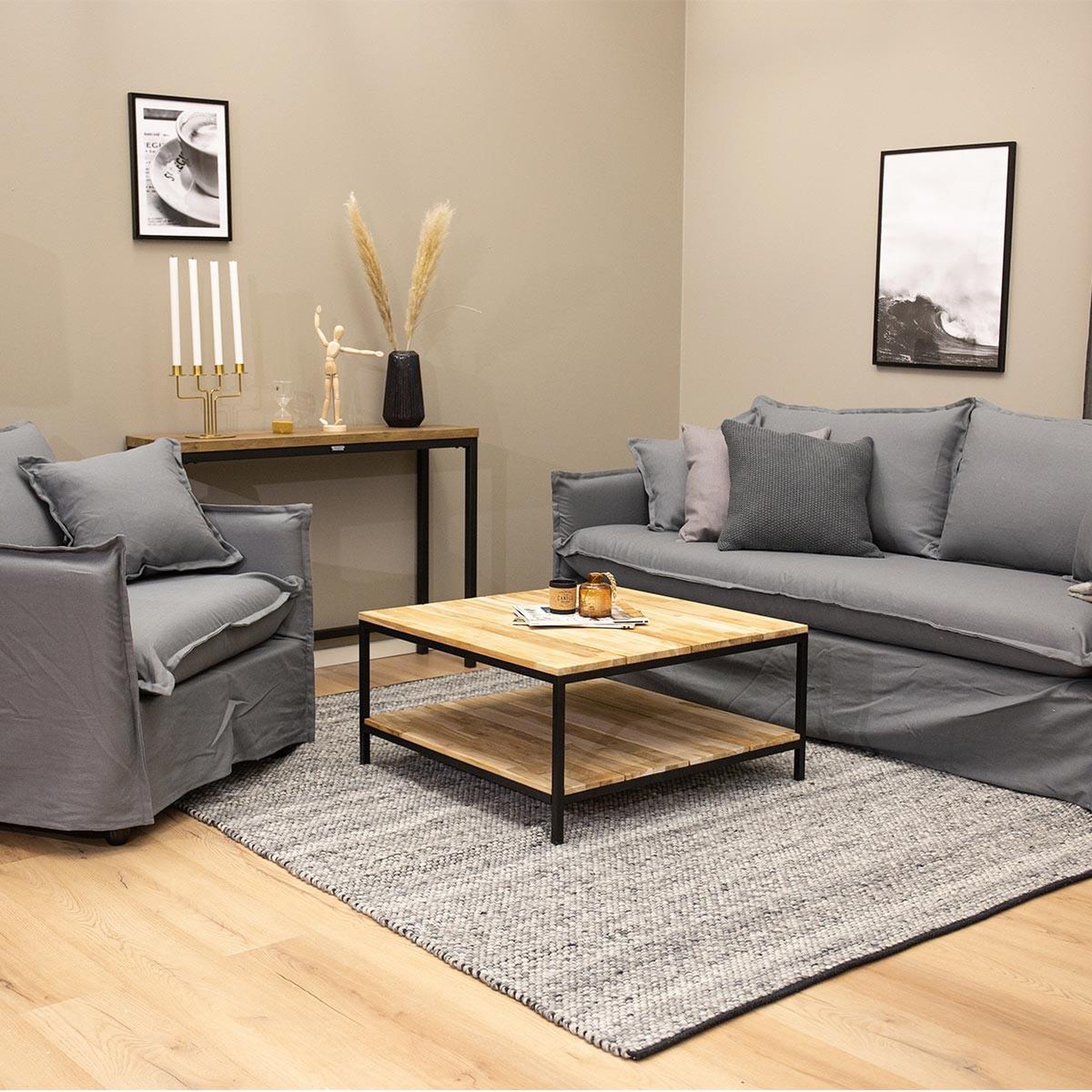 Voir la diapositive 6 : Paris Prix Table basse en teck  cirebon  80cm naturel