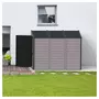 DURAMAX Abri de jardin adossable PVC Gris - 2,94m² - SIDEMATE