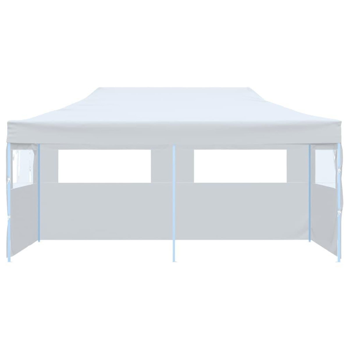 VIDAXL Tente de reception pliable avec parois 3 x 6 m Acier Blanc