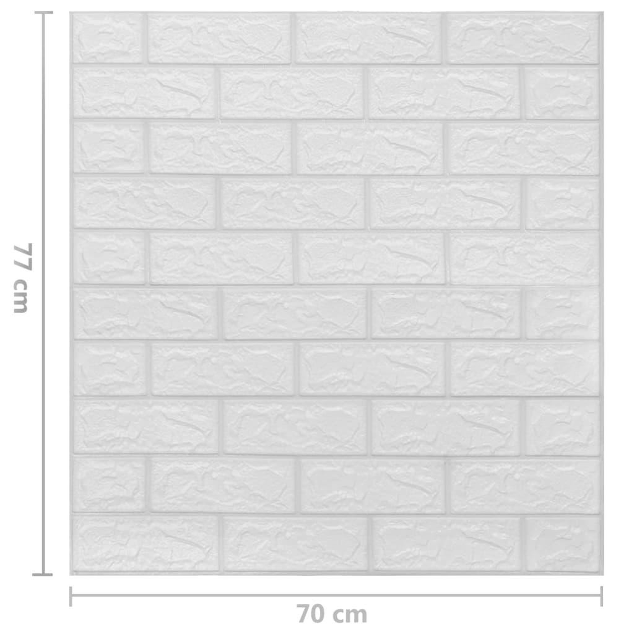 Voir la diapositive 6 : VIDAXL Papier peint 3D autoadhesif Briques 40 pcs Blanc
