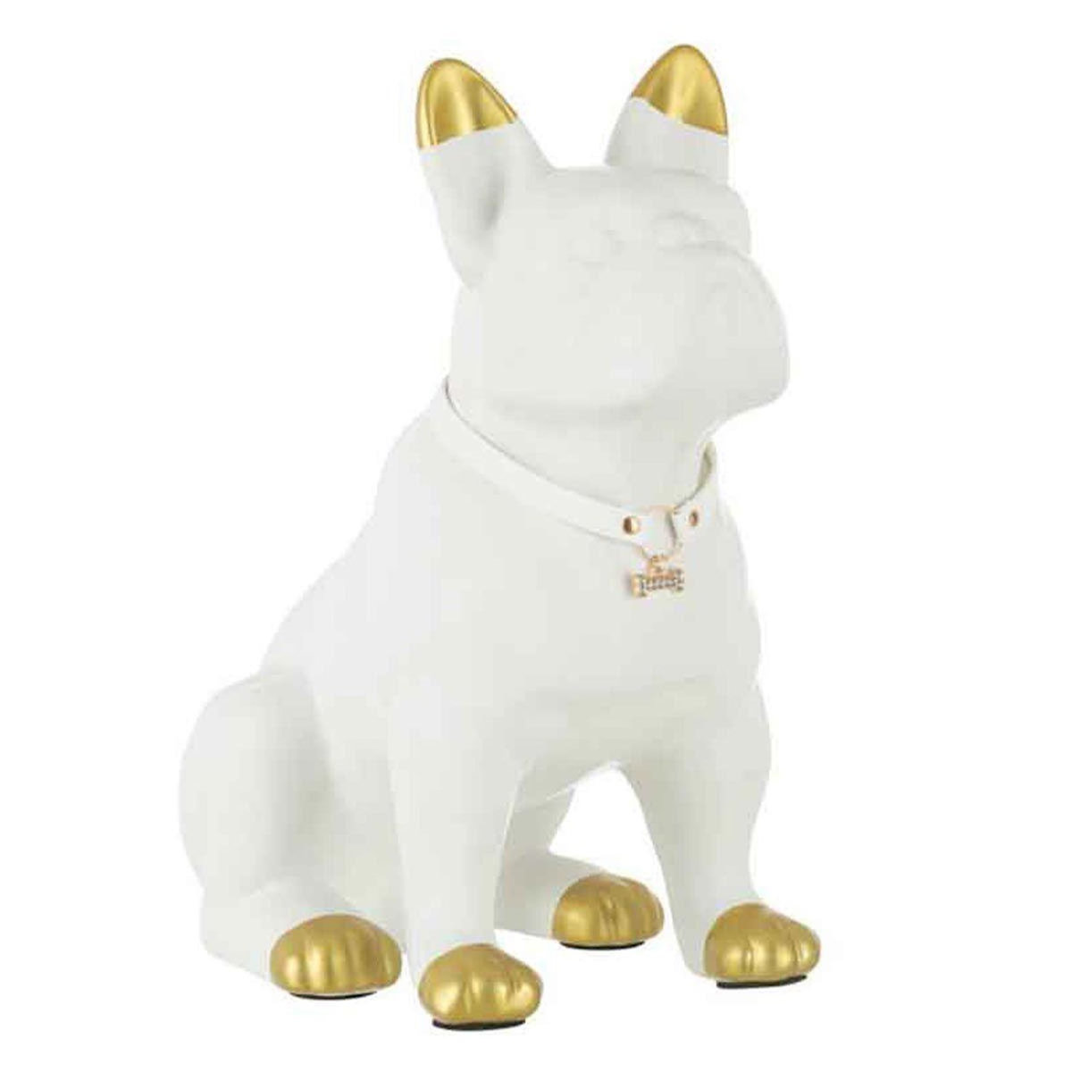 Paris Prix Statuette Design  Chien Céramique  32cm Blanc