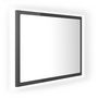 Voir la diapositive 2 : VIDAXL Miroir LED de salle de bain Gris brillant 60x8,5x37cm Acrylique
