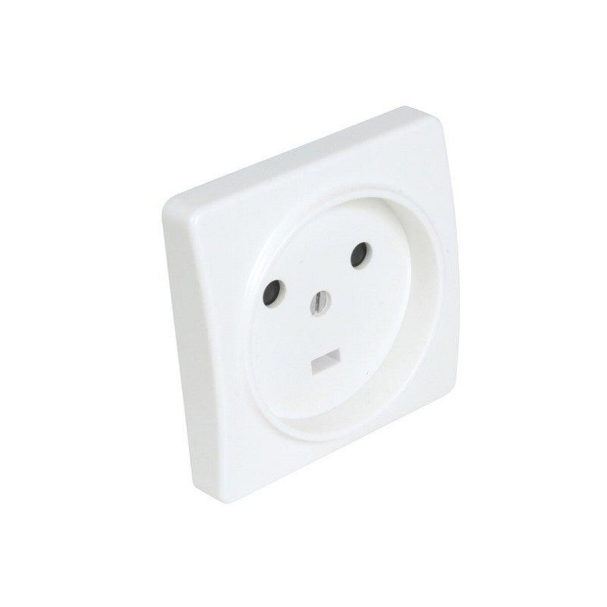 CENTRALE BRICO Prise 2 Poles + Terre 20A Encastre Blanc