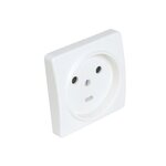 CENTRALE BRICO Prise 2 Poles + Terre 20A Encastre Blanc