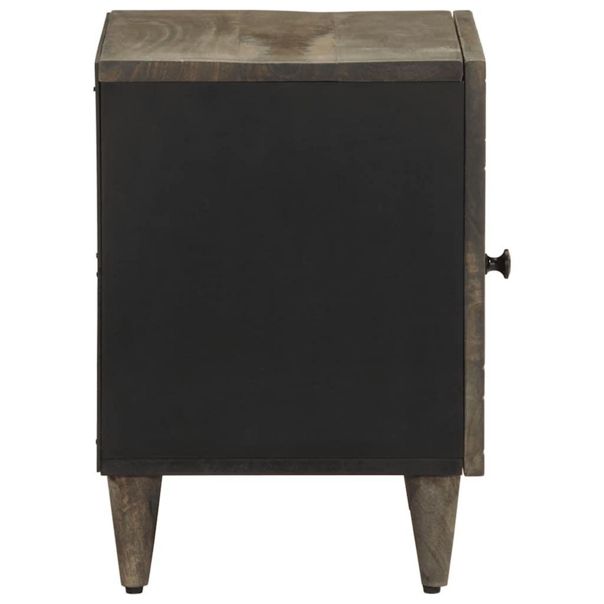 VIDAXL Tables chevet 2 pcs gris clair 40x33x46 cm bois manguier solide