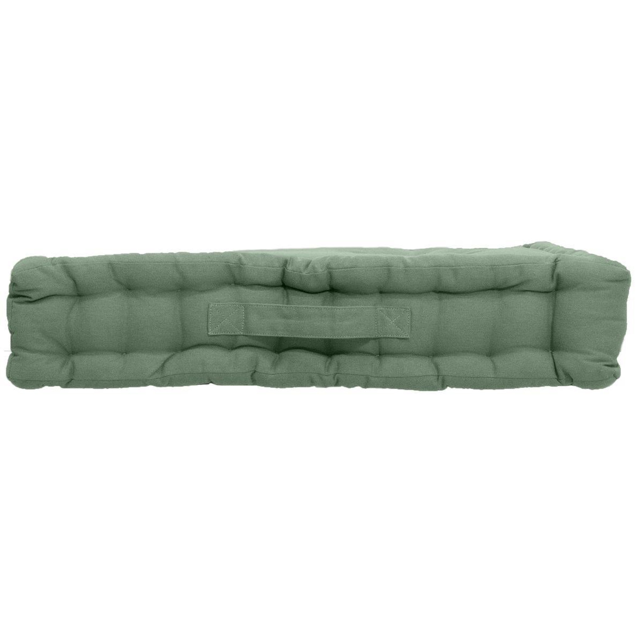 Voir la diapositive 2 : ENJOY HOME Coussin de Sol Uni  Panama  50x50cm Vert Argile