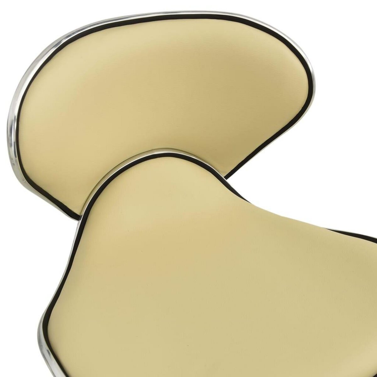 VIDAXL Chaise de bureau Creme Similicuir