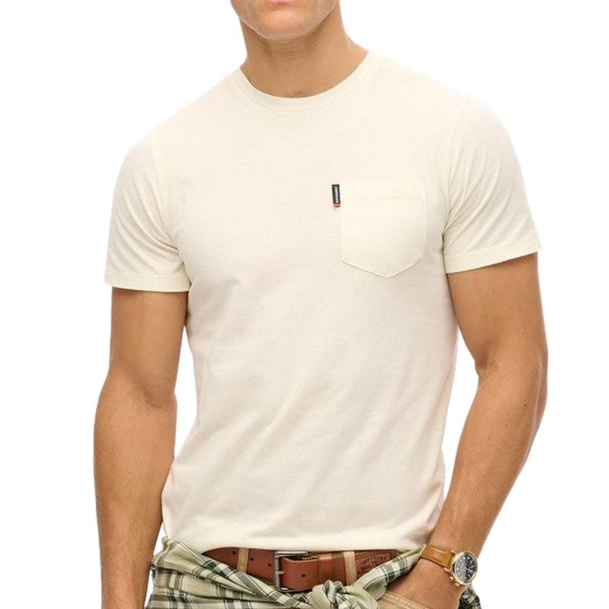 Voir la diapositive 1 : SUPERDRY T-Shirt Gris Clair Homme Superdry Classic Essential