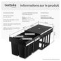 Voir la diapositive 6 : tectake Poubelle de tri 3 compartiments 2x8 L et 1x15 L noir