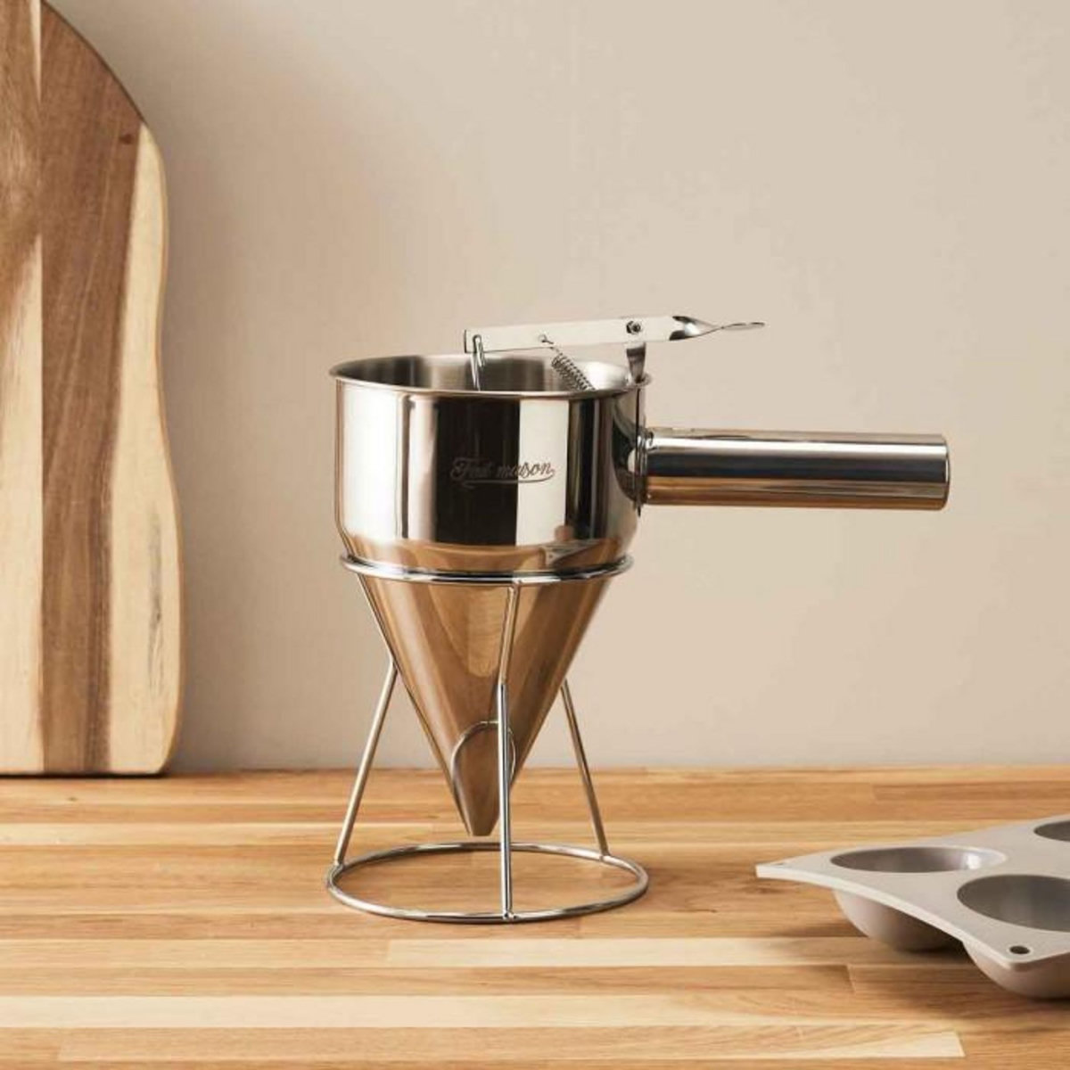 Paris Prix Verseur de Pâte à Piston  Inox  1,2L Argent