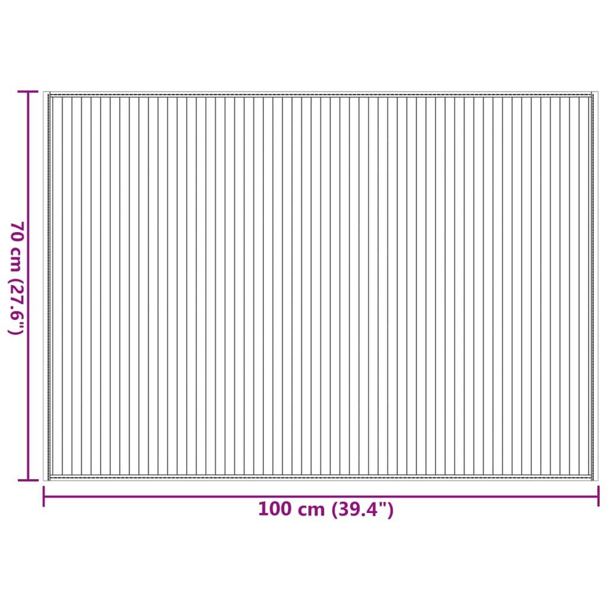 Voir la diapositive 6 : VIDAXL Tapis rectangulaire naturel clair 70x100 cm bambou