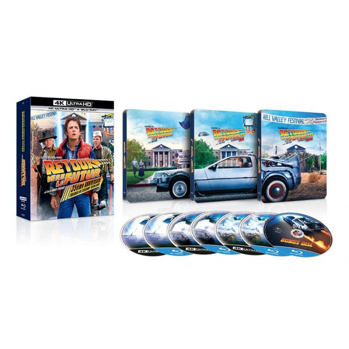 Coffret Retour vers le Futur Intégrale Blu-Ray 4K Steelbook