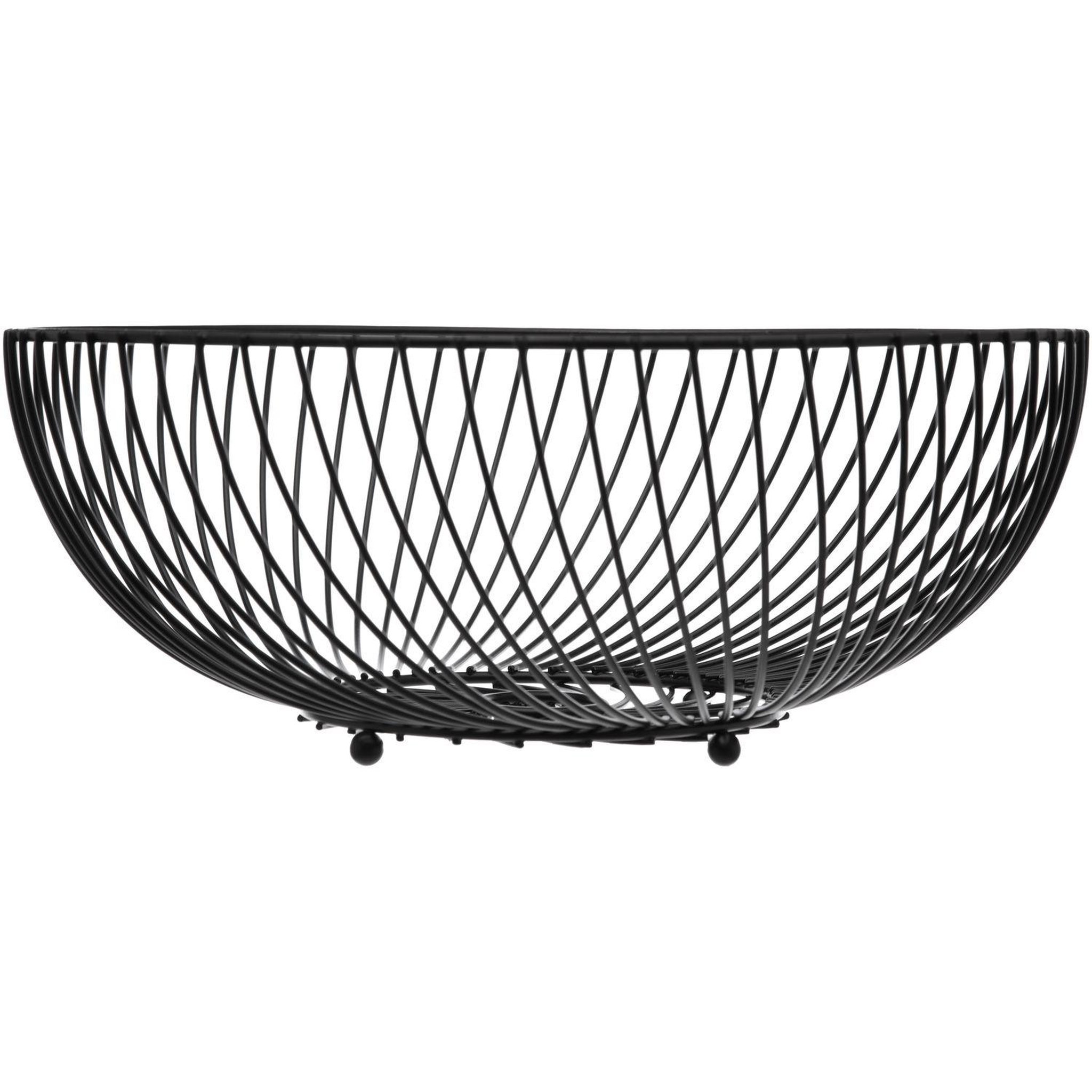 Voir la diapositive 3 : SECRET DE GOURMET Corbeille à fruits en métal torsade - diam. 30 cm - noir