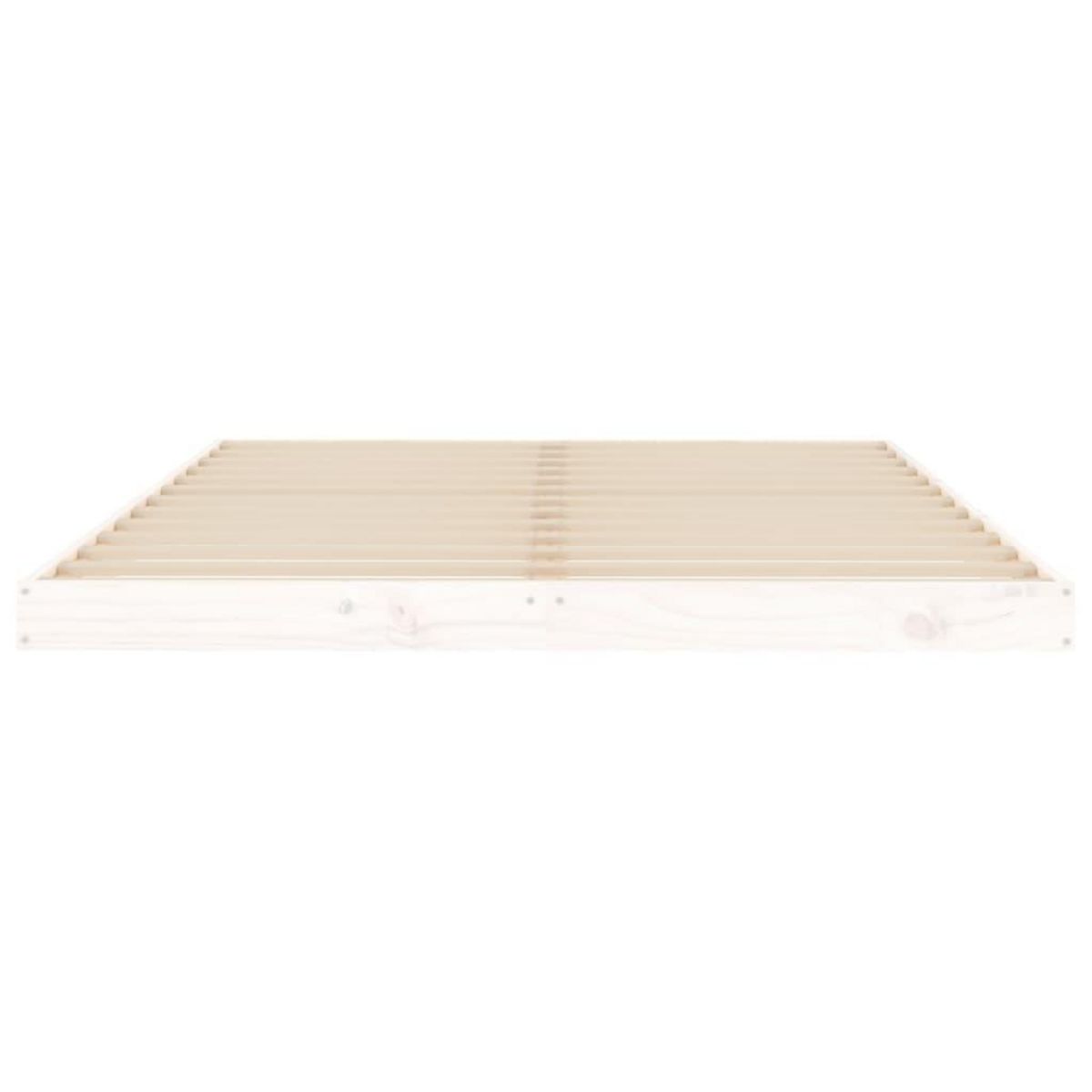 VIDAXL Cadre de lit sans matelas blanc 135x190 cm bois de pin massif