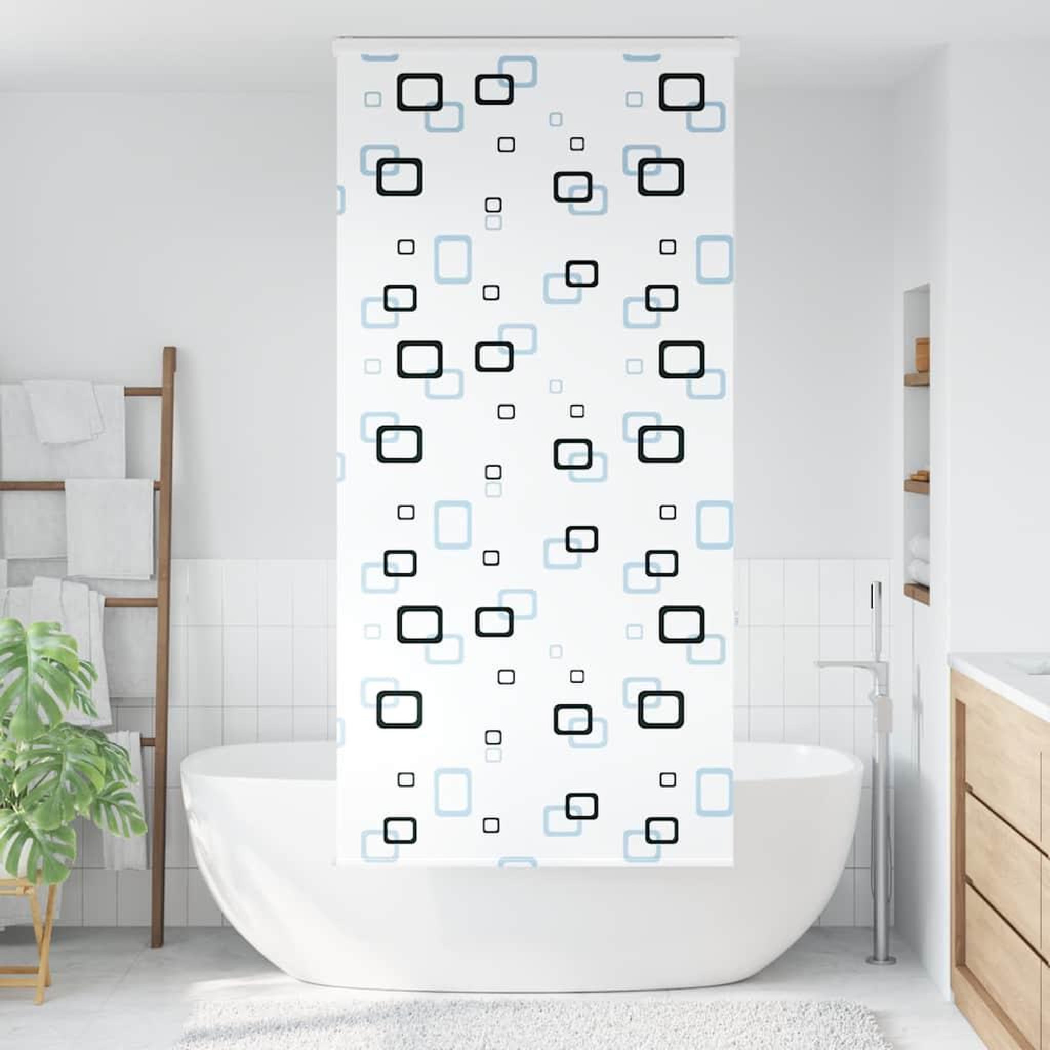 Voir la diapositive 2 : VIDAXL Store enrouleur de douche avec cassette largeur du tissu 96 cm