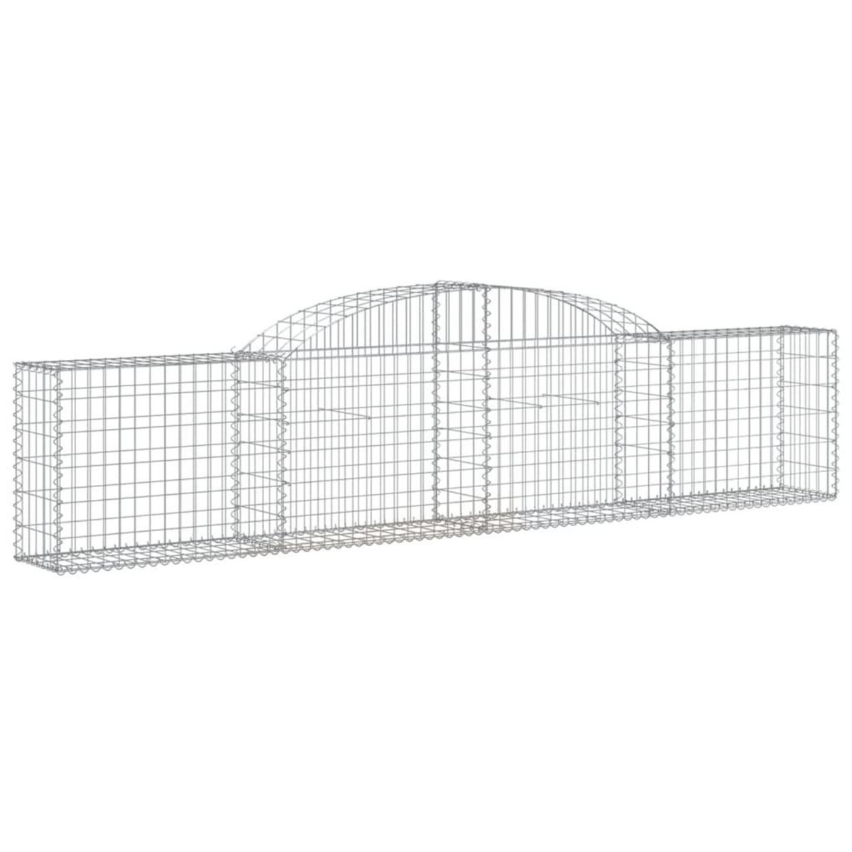 VIDAXL Paniers a gabions arques 17 pcs 300x30x60/80 cm Fer galvanise