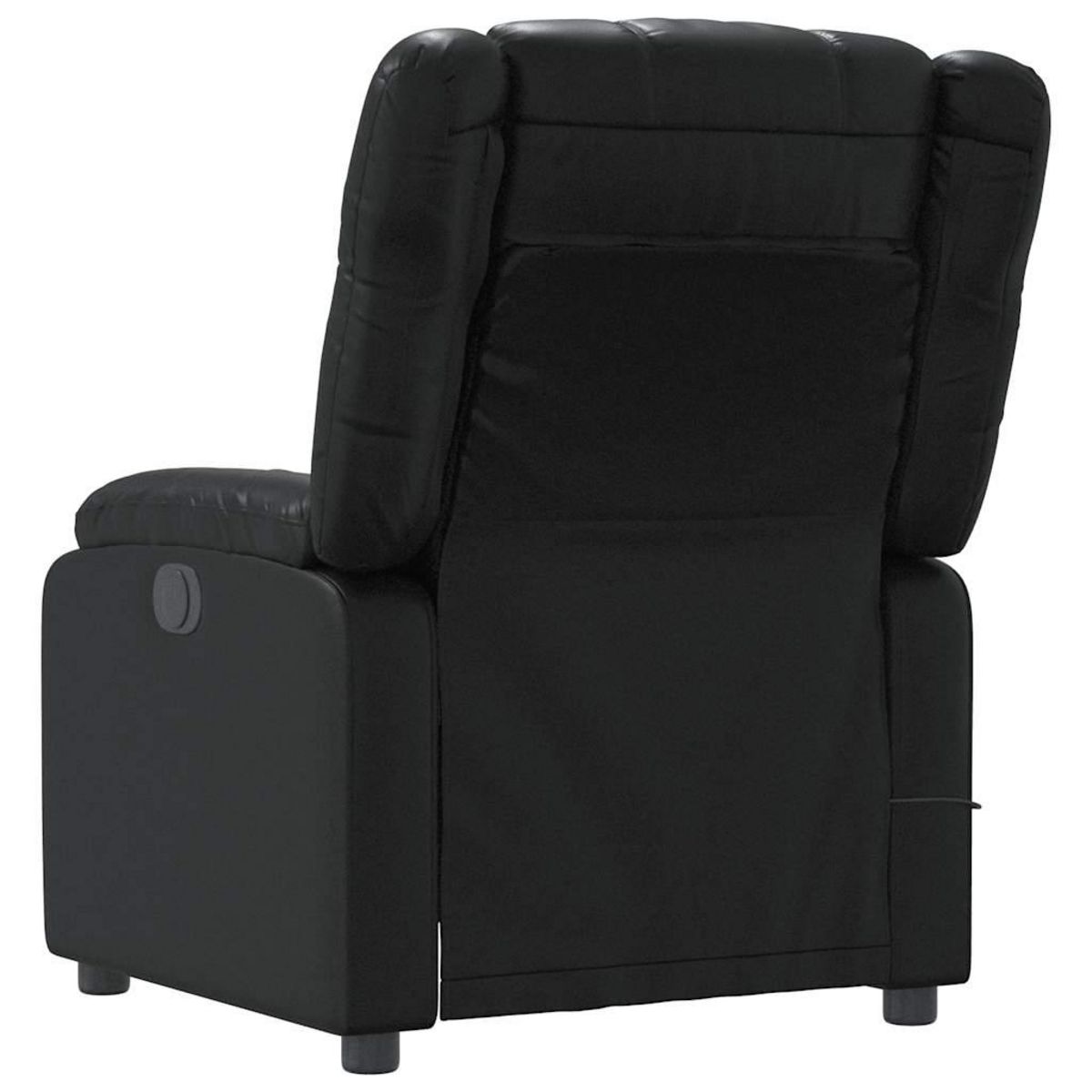VIDAXL Fauteuil de massage inclinable Noir Similicuir