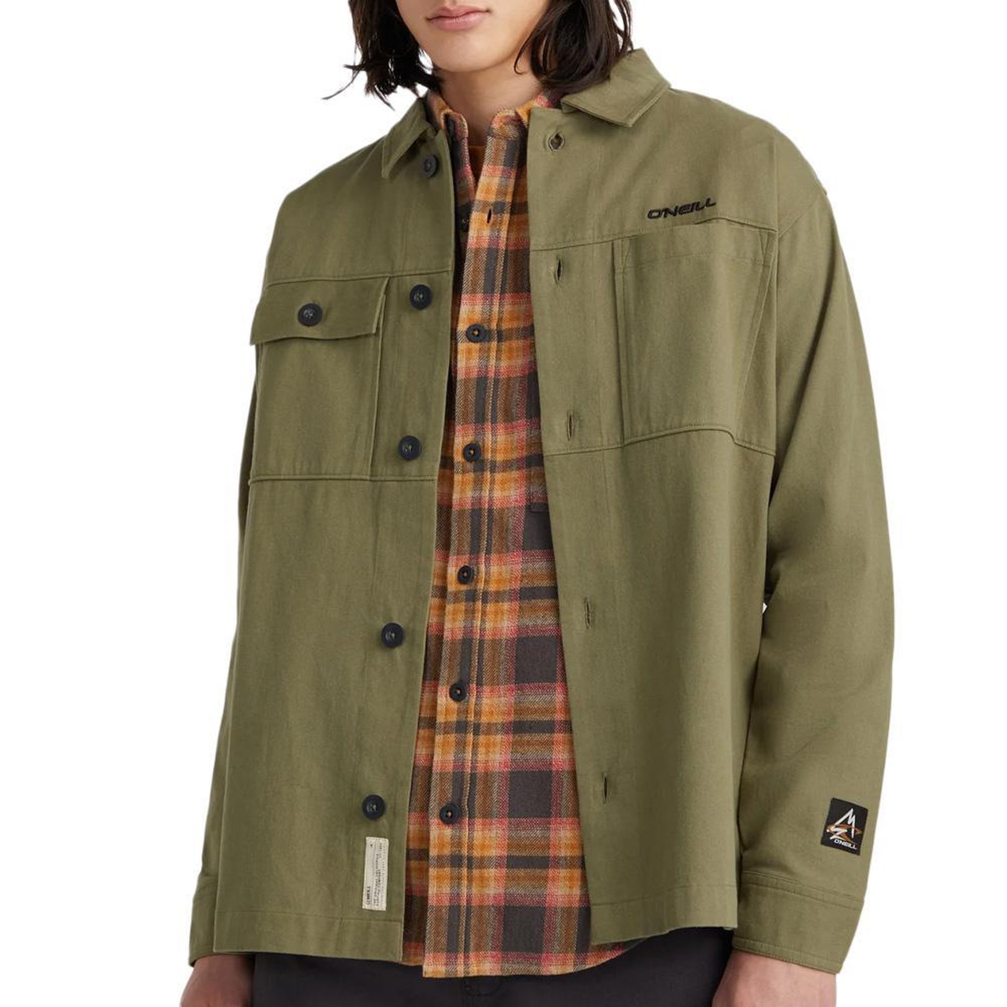 O'NEILL Chemise Kaki Homme O'Neill Series Overshirt. Coloris disponibles : Vert