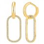Voir la diapositive 1 : SC BOHEME Boucles d'oreilles  SC Bohème ornées de Cristaux scintillants en Métal rhodié Finement doré