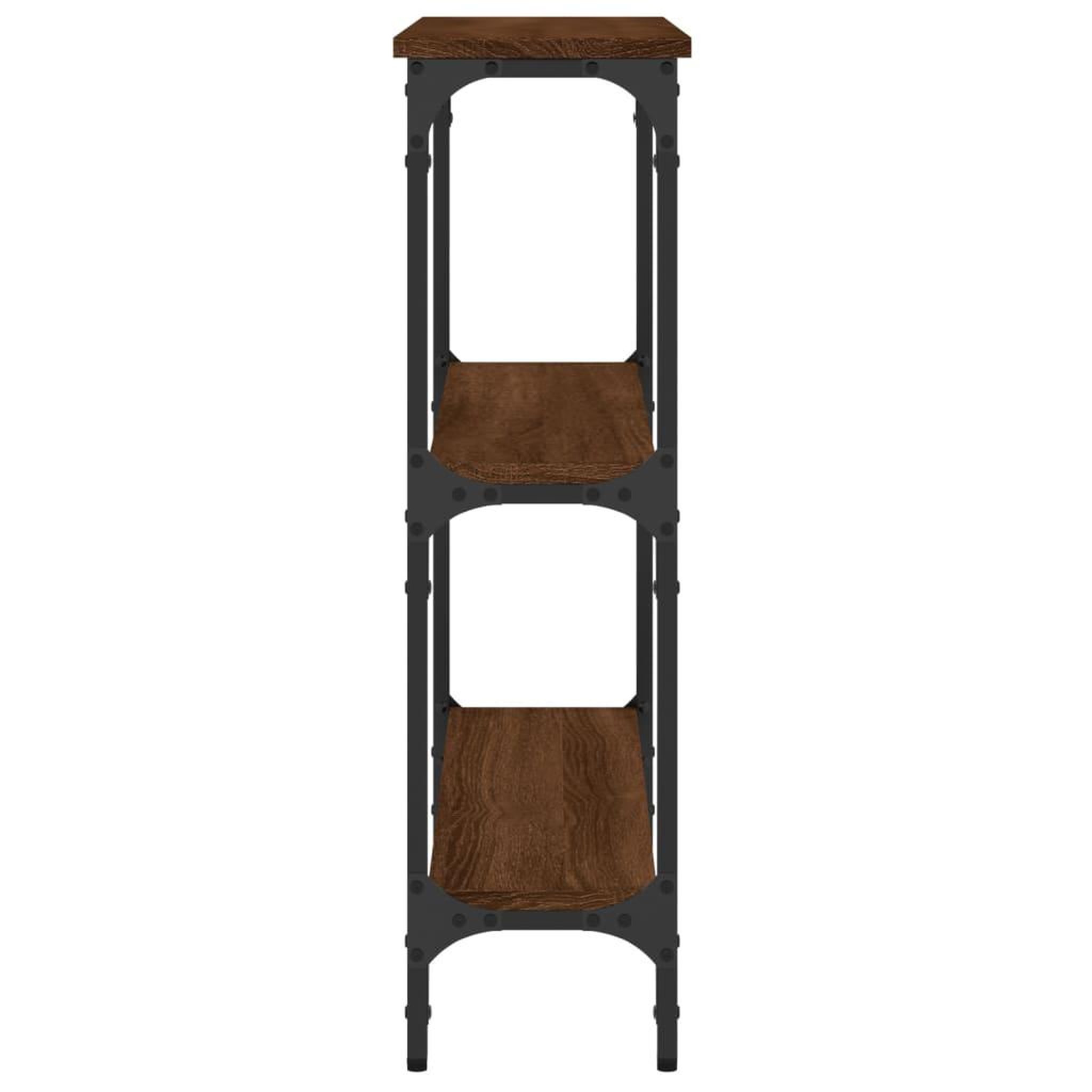 Voir la diapositive 5 : VIDAXL Table console chene marron 75x22,5x75 cm bois d'ingenierie