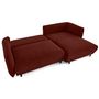 Voir la diapositive 2 : LISA DESIGN Gianni - canapé d'angle droit 4 places convertible avec coffre en tissu