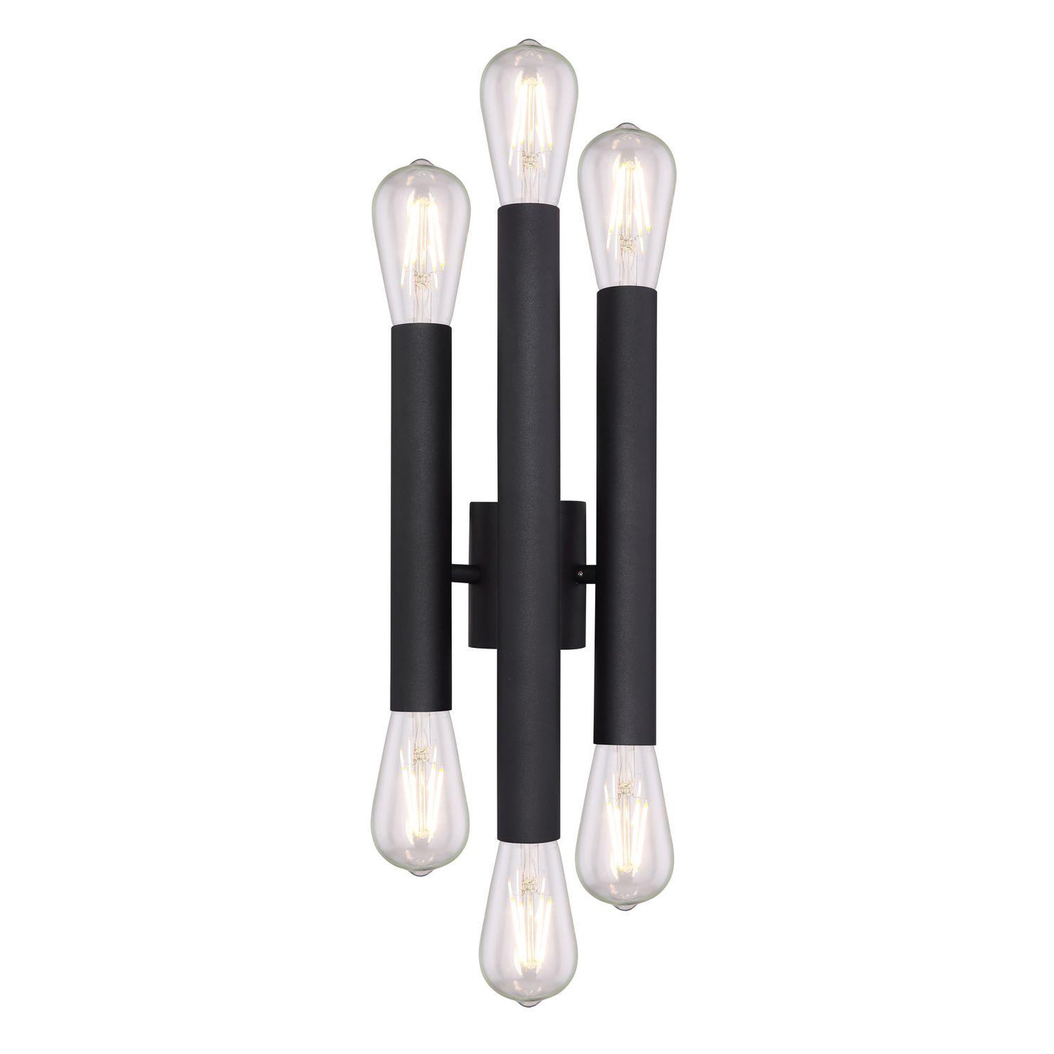 Voir la diapositive 2 : GLOBO Applique murale design industriel Upod - 6 Ampoules - Noir