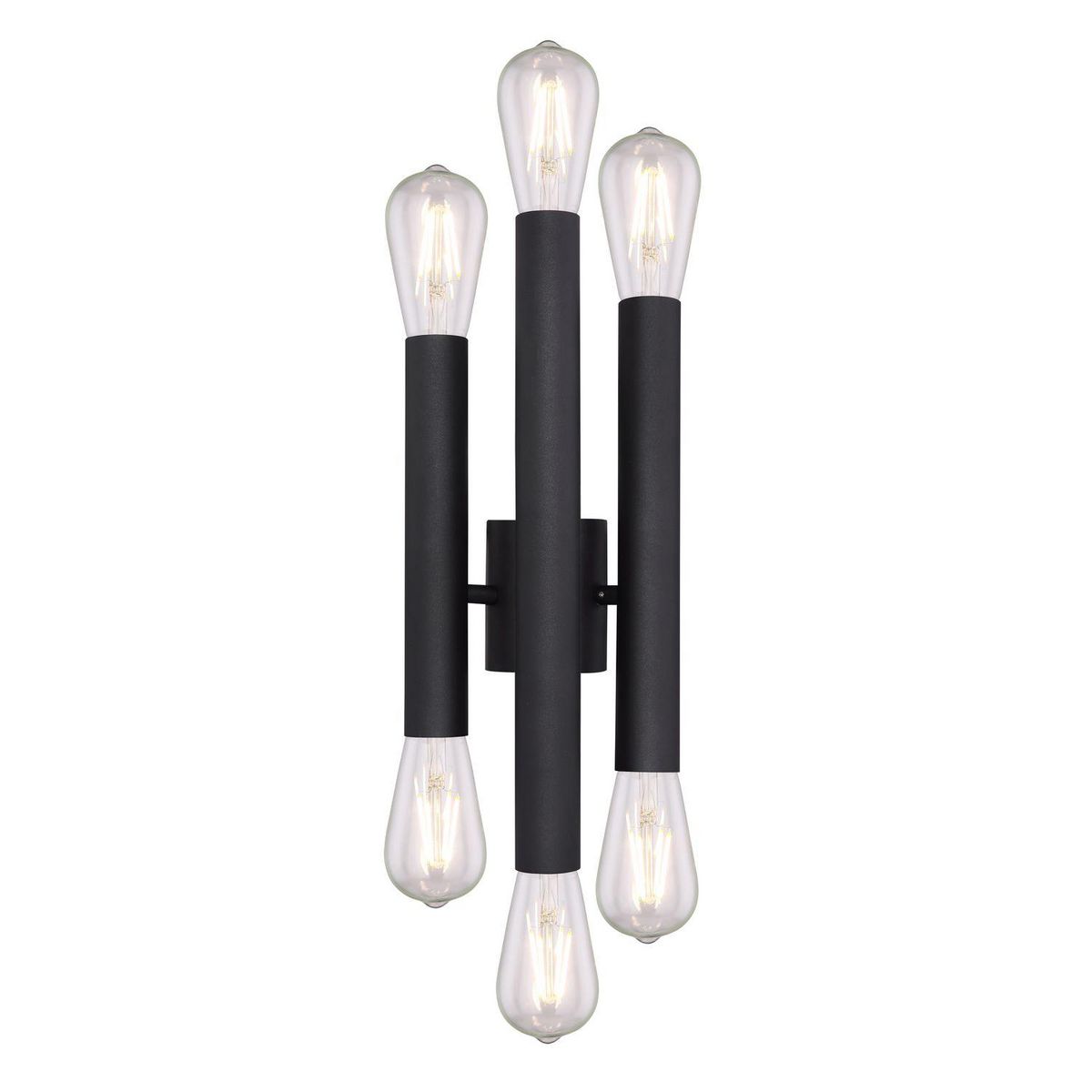 GLOBO Applique murale design industriel Upod - 6 Ampoules - Noir